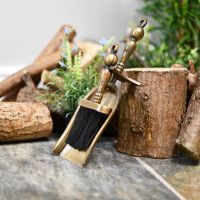 "Coven Hall" Cast Iron Brush and Pan Set