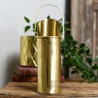 Brushed Brass Match stick holder on table