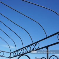 Slopping roof iron bars