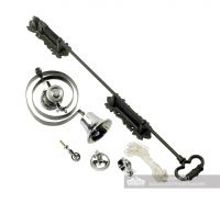 Bright chrome Butler door bell kit