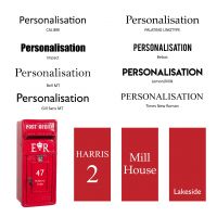 Personalisation otpions