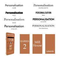  Post Box Personalisation available in selected fonts