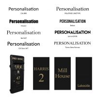 Personalisation Available on the Black "King George" Rex Post Box Front
