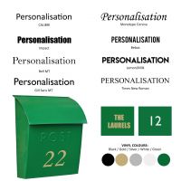 Green post Box Personalisation options