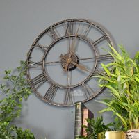 Traditional clock mounted on wall