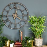 Wall Mounted clock rustic finish