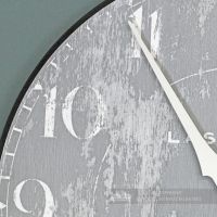 Close up of shabby chic print on wall clock