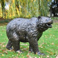 Bear Cub Antique Bronze Garden Sculpture