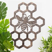 Antique Bee Honeycomb Wall Art in Situ 