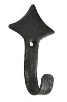 Bees wax wrought iron coat hook