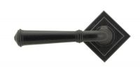 Beeswax Unsprung Lever Door Handle on Diamond Rose