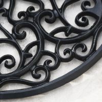 Close-up of the Ornate Design on the Doormat