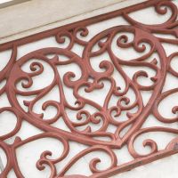 Ornate Heart Design on the "Belleview" Rectangle Heart Doormat