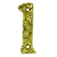 Berry & Leaf Polished Brass Numbers