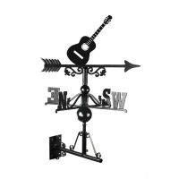 Guitar Weathervane Mounted