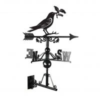 Raven and Holly Cast Iron Weathervane