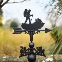 Hiking Weathervane in Garden