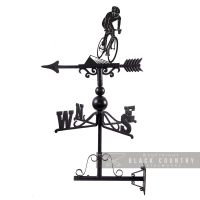 Cyclist Weathervane finished in Black