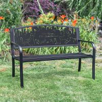 Iron & Steel Park Bench in Black with Bespoke Mary Poppins Design