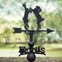  Boxing Hares Weathervane in Situ on a House