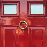 Bright Chrome Octagonal Door Knocker