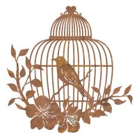 Bird Cage Wall Art in a Rustic Finish