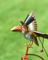 Bird Wearing Top Hat and Glasses 