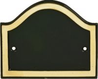 Blank Arched House Number Plaque - Black & Brass