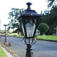 Detailed image of black gothic lantern