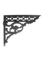 Serpent Iron Shelf Bracket in a Black Finish