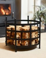 Black "Basket" Log Holder in Situ