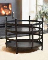 Empty Black "Basket" Log Holder