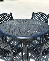Black "Milford" Dining Set Complete With Six Chairs
