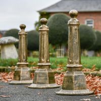 Black & Gold Brushed Aluminium Bollard 