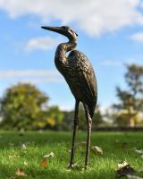 "Kingsley Crane" Black & Gold Cast Aluminium Crane Sculpture