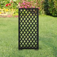 Black Argyle Pattern Garden Screen