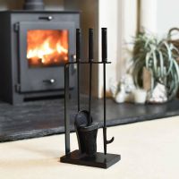 Black Arm Contemporary Companion Set 52cm