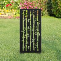 Black Bamboo Garden Screen