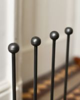 Close-up of Modern Black Boot Rack