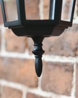 Bottom Finial on Black Cast Aluminium Wall Lantern 