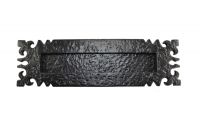 black cast iron mail slot