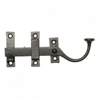 Black Cast IronThumb Gate Latch