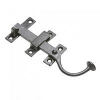 Black Cast IronThumb Gate Latch