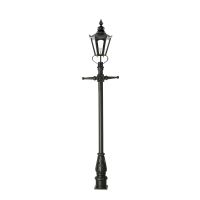 Black Concordia Hexagonal Lamp Post & Lantern Set 2.3m 