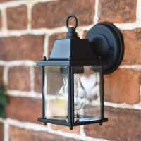 Black Contemporary "Foursquare" Outdoor Wall Light