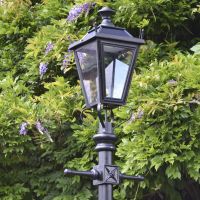 Black Dorchester Lamp Post & Lantern Set 2.3m 