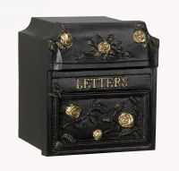 Black Finsbury Letter Box (English Roses)