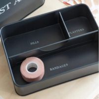 Black Steel First Aid Box Close Up
