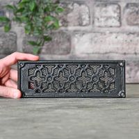 Black "Flower Pattern" Flat Air Brick Cover to Scale