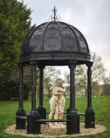 Black Wrought iron Gazebo In Situ 